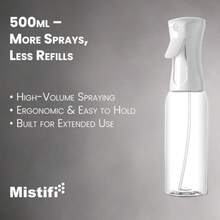 Garden Mist Continuous Ultra Fine Mist Spray Bottle For Plants, Gardening, Flowers, Indoor And Outdoor Use, Refillable Large Mister - Transparent Bottle - View 4