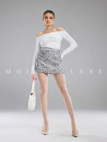 MOIRÉALLURE 1雙純色適合日常生活的基礎緊身褲 - 無色 - 查看 4