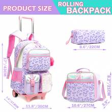 Girls' Rolling Backpack - Cute Carry-On Bag With Crossbody Bag And Pencil Case, Suitable For Elementary Students - 14+ Girls' Travel Luggage - Children's Rolling Bags - View 10