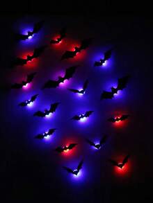LED Bat Wall Sticker Night Light, 3D Bat Decorative Wall Sticker Light, Suitable For Holidays, Parties, Friends Gatherings, Atmosphere Ambience, Multi-Specification Window Garage Decoration Glowing Flashing Wall Sticker - Wall Sticker Lights - View 5