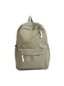1pc Back To School Large Capacity Casual Versatile Solid Color Backpack, Minimalist Solid Color Multi-Functional Student Backpack, Suitable For Daily Use, Outings, Travel, Exclusive Use. Birthday Gift. - Multicolor - View 16