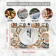 1pc/4pcs/6pcs, Home Decor, Retro Pattern Printed Linen Placemats, Suitable For Dining Table, All-Season Decoration For Spring Summer Autumn Winter, Modern Style Washable Table Mats, Room Decoration, Table Mats, Coasters, Kitchen Dining Table Mats, Indoor Outdoor Party Decoration, Home Decor, Ideal Gift - Multicolor - View 10