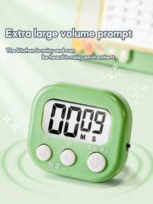 1pc Multifunction Electronic Timer, Magnetic Digital Timer, Large LCD Display, Countdown Timer With Sound/Mute Switch, Widely Used For Break Time, Cooking, Fitness, Meetings, Classrooms, Timer Gift, Apartment Essential, College Dorm Essential (New And Old Models Randomly Shipped) - Multicolor - View 3