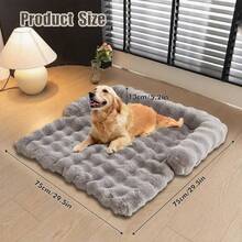 Cama para Perros, mullida, Cama para Gatos, Manta para Perros con Borde, Lavable, Cama para Mascotas, Camas para Perros, Antideslizantes, sof para Gatos, Nido para Gatos y Perros - Gris claro-1 - Ver 3