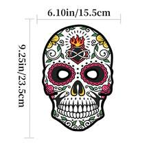 6-teiliges Set bunte Zucker-Schädel-Papier-Gesichtsmasken Tag der Toten & Halloween Party Maskenball Kostümzubehör für Erwachsene & Kinder, perfekt für Tag der Toten Parade, Cosplay & Festival Verkleidung - 6er-Packung - Übersicht 4