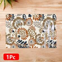 1pc/4pcs/6pcs, Home Decor, Retro Pattern Printed Linen Placemats, Suitable For Dining Table, All-Season Decoration For Spring Summer Autumn Winter, Modern Style Washable Table Mats, Room Decoration, Table Mats, Coasters, Kitchen Dining Table Mats, Indoor Outdoor Party Decoration, Home Decor, Ideal Gift - Multicolor - View 14