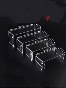 3/5pcs Transparent Acrylic Display Stands, Cake/Dessert/Candy/Figurine Display Racks, Multi-Tier Rectangular Display Stands For Collections, Sweets, Figurines, Office/Dorm Supplies, Home Decor, Kitchen Items, Christmas Gifts - Clear - View 19