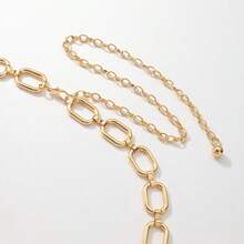 Plus Size Bohemian Vintage Women's Fashion Floral Waist Chain - Gold - View 1