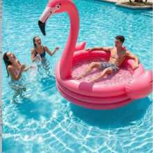 Flamingo Shaped Inflatable Swimming Pool, Made Of Premium Thickened Durable PVC Material, Three-Layer Reinforced Structure For Stable Support And Deformation Resistance, No Electricity Required For Inflation, Simple And Convenient Operation. Compact Capacity Suitable For 1-3 People To Play Together, Unique And Lively Flamingo Appearance With Outstanding Aesthetics - Multicolor - View 8
