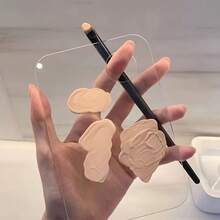 1pc Acrylic Makeup Palette, Cosmetic Palette, Nail Art Makeup Tool, Eyeshadow, Eyelash Makeup, Professional Pigment Mixing - Colorful - View 3