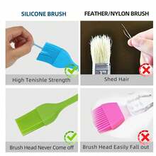 2/1pc Silicone Barbecue Brush, Heat-Resistant Silicone Brush, High-Quality Cooking Brush, Suitable For Camping Barbecues, Salads, Baking, Cooking, Frying, And Roasting. Perfect For Summer Parties, Camping, And Everyday Cooking. - Multicolor - View 5