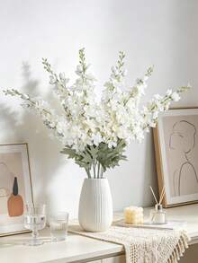 1pc Large Light Purple Artificial Pampas Grass Flower, High-End Minimalist, Suitable For Mother's Day, Valentine's Day Bouquet, Wedding Scene Decoration, DIY Handheld Flower, Garden Decoration, Home Decor, Rich Color Easy To Match - White - View 1