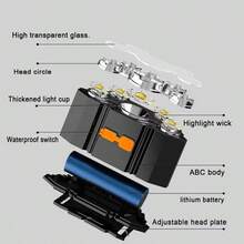 1pc 6-LED Professional Headlamp, 180° Adjustable With 4 Lighting Modes For Camping Hunting Hiking - 頭燈 - 查看 9