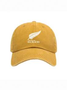 Men's Baseball Cap Minimalist Feather Print Washed Distressed Soft Top Vintage Sun Hat Unisex Versatile - A - View 7