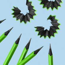 20pcs HB Green Shaft Black Wooden Pencils, 3mm Thick Lead Core, Break-Resistant, Smooth Writing, Suitable For Drawing, Writing, Exams, Drafting, Sketching, Essential School Supplies/Back To School Gift - A - View 3