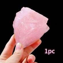 Piedra de Cuarzo Rosa Natural Grado AA+, Adecuada para Decoración del Hogar, Decoración de Acuario, Piedra Difusora, Excelente Colección de Piedras de Cristal - Rosa - Ver 8
