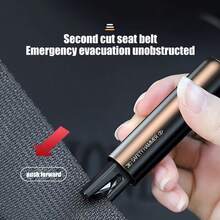 2-In-1 Car Safety Hammer Emergency Escape Tool, Spring-Loaded Window Glass Breaker And Seat Belt Cutter, Portable Car Rescue Tool With Mounting Base, Universal Vehicle Accessory - A - View 7