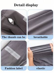 Summer Unisex Ice Pattern Silk Arm Sleeves - Reflective Stripes/Loose Breathable Design/Cool Lightweight Comfortable/Suitable For Outdoor, Driving, Cycling, Running, Hiking, Comes With Storage Bag, Easy To Protect And Reuse - A - View 6