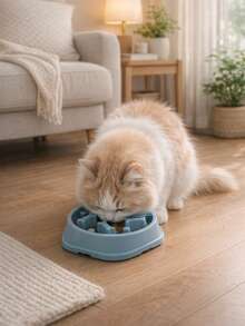 1pc Pet Slow Feeder Bowl, Anti-Choking, Bone-Shaped Design To Slow Down Eating Speed, Durable And Easy To Clean, Non-Slip, Suitable For Small Dogs, Medium Dogs And Cats, Premium Pet Gift - A - View 5
