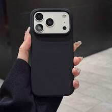 液態矽膠 3 層全包覆軟膠手機殼，適用於 iPhone 17 Pro 17 Pro Max 17，清新夏季配色，防震保護殼附防刮微纖維內裡，相容 iPhone 13 11 16 Pro Max 15 14 Plus 12 Mini XS Max 7 8 Plus - 黑色 - 查看 7