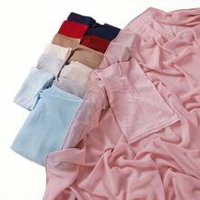 1pc 3 In 1 Instant Chiffon Hijab With Built-In Magnets And Undercap/All-In-One Instant Hijab--No Pins, Slip-Free Fit, Easy Wear In Seconds. - Light Blue - View 5