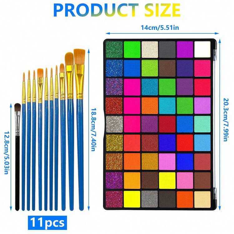 JIHUIPAI 54 Colors/100 Colors Water-Soluble Painting Pigment Set, Vibrant Colors, High Saturation, Paste, Pure Formula, Suitable For Competitions, Birthday Parties, Halloween, And Christmas. - Watercolor Paint - View 7