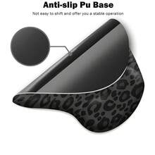 1pc Fashionable Leopard Print Ergonomic Wrist Rest Mouse Pad, Slow Rebound Silicone Wrist Support Design, Fits Wrist Curve, Relieves Office And Study Fatigue; Smooth And Wear-Resistant, Non-Slip Silicone Bottom Prevents Shifting. Suitable For Office, Study And As A Gift For Friends And Family. - Polygon - View 5