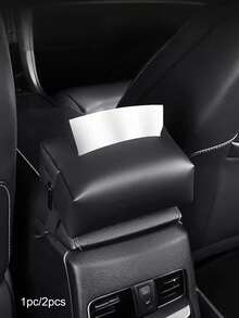 Multi Functional Car Leather Tissue Box, Multi-Functional Car Tissue Box, Creative Car Armrest Tissue Holder, Rear Seat Mounted Tissue Holder, Car Tissue Box Armrest Drawer Bag, Car Seat Back Hanging Type, Sun Visor Tissue Bag, Car Accessories - Multicolor - View 1