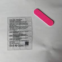 24片柔軟純色美甲貼片，淺裸色，純色，適用於美甲產品，方形假指甲，自然柔軟指甲，附1片果凍膠和1片迷你美甲銼刀，美甲用品套裝 - 藕粉色 - 查看 4