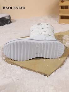 女款雪地靴 冬季熱銷款 保暖加厚內裡 防滑防寒 舒適易穿輕量冬季靴 - 白色 - 查看 6