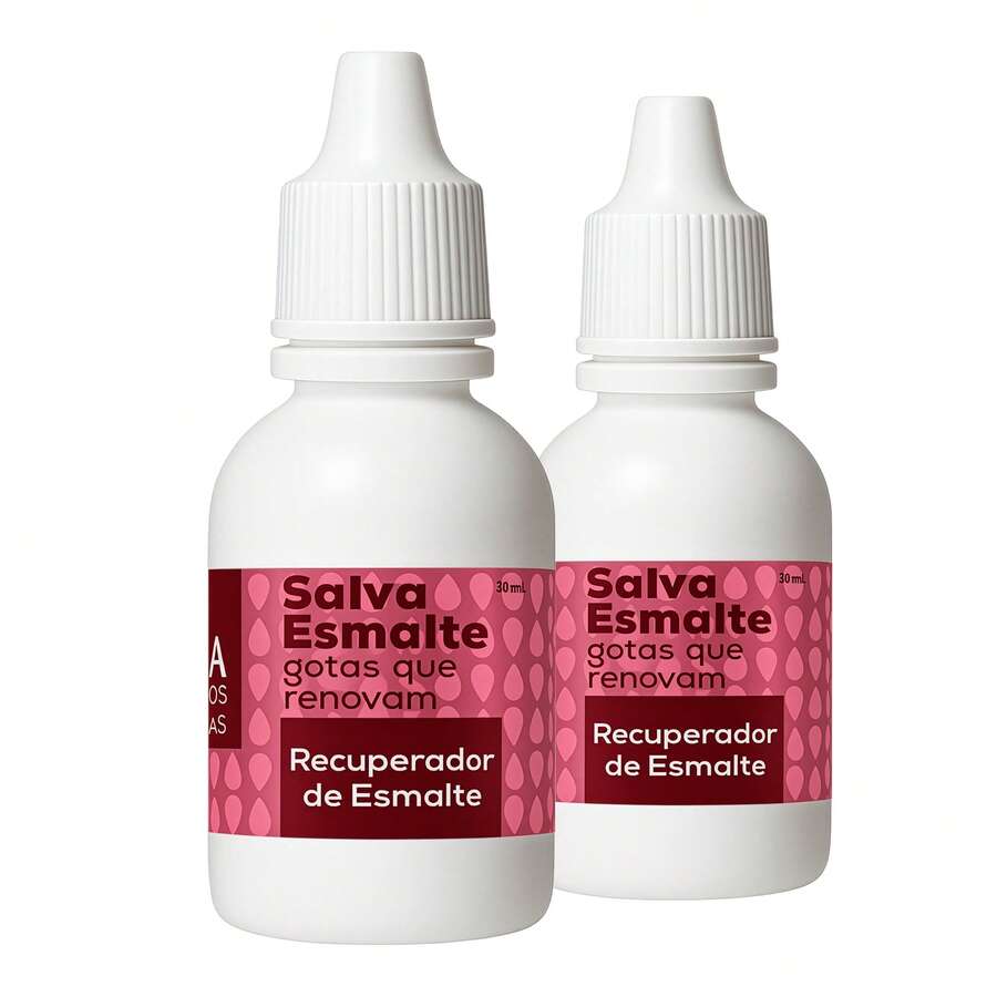 Kit 02 Gota Salva Esmalte Recuperador De Esmalte Cora - Vinho - Visão 1