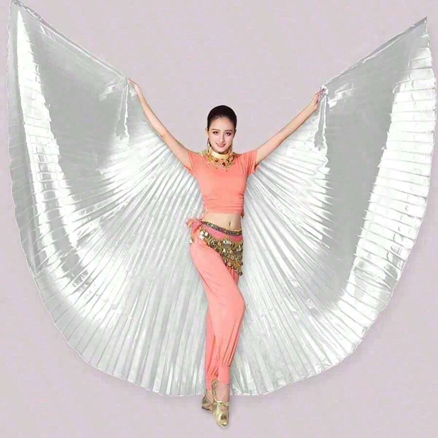Adult Colored Belly Dance Wings, Belly Dance Wings With Telescopic Poles, Dance Costumes And Props, Suitable For Dance Performances And Capes, Performance Props, Fairy Cosplay, Butterfly Wings, Party Performances, Graduation Ceremonies. - One Size Fits All - View 1
