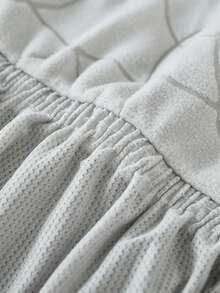 1PC Fleece Fabric Non-Slip Elastic Decorative Sofa Cover, Jacquard Leaf Pattern, Pet-Friendly Anti-Dirt Anti-Dust, Suitable For 1/2/3/4 Seater Sofa, All Seasons - Light Gray - View 13