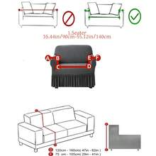 1PC Fleece Fabric Non-Slip Elastic Decorative Sofa Cover, Jacquard Carved Leaf Pattern, Pet-Friendly Anti-Dirt Anti-Dust, Suitable For 1/2/3/4 Seater Sofa, All Seasons - Dark Grey - View 17