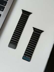 Huastonband 1條磁吸式不鏽鋼金屬錶帶，相容於 38mm/40mm/41mm/42mm/44mm/45mm/49mm/46mm，適用於 Ultra/SE/S10/S9/8/7/6/5/4/3 系列。佩戴舒適，適合四季。智慧手錶配件錶帶，女性夏季海灘、派對、母親節、畢業季、返校學生同學禮物配件 - 黑色 - 查看 8