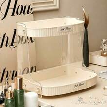 Cosmetic Storage Rack, Makeup Vanity Tabletop Organizer Box For Face Masks And Skincare Products, Dust-Proof Bathroom/Bedroom Desktop Makeup Storage Box,Bedroom Room Decor,Back To School - Multicolor - View 4