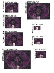1 pièce Tapis de style persan violet et noir, tapis décoratif, décoration de chambre, petit tapis, tapis, décoration de maison, tapis de salon, tapis de chambre, décoration de maison de salon, tapis d'extérieur, tapis lavable - Multicolore - Voir 7