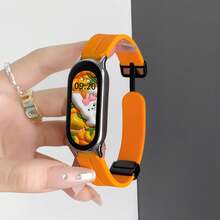 Daily Watch Band, Beautiful And Elegant, Small And Exquisite. Featuring Dopamine Color Palette Patchwork Silicone Band Design, Breathable And Comfortable, Compatible With Xiaomi Band 10/9/8. Quick-Release Design, NFC Version Shared Function, Beautiful And Elegant Watch Band, Couple Smart Sports Watch Band Accessory, Multiple Options, Multiple Matching, Suitable For Gifting - Multicolor - View 17