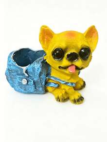 1PC Resin Dog Pen Holder, Cute Cowboy Bag Desk Organizer, Christmas Gift For Teacher Friend Student, Birthday Present For Pet Lover School Supplies - Style 1 - View 10