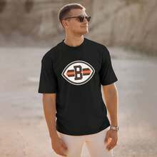 Cleve-Land-Br-Owns Men's T-Shirt, Soft And Stretchy Cotton, Round Neck, Comfortable Slim Fit, Breathable And Durable, Basic For Everyday Wear, Office Or Casual Outings - 黑色 - 查看 2