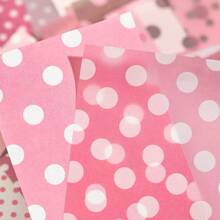 50pcs Colorful Polka Dot M5 Material Paper, 4 Styles Available, Includes Vellum And Kraft Paper, Tearable Macaron Color Palette, Suitable For Planner, Diary, DIY Decoration And Collage - Polka Dots - View 2