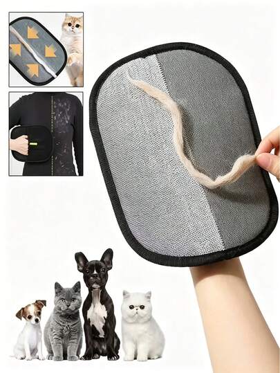 1 pièce Gant de retrait de poils d'animaux, brosse à poils d'animaux statique, brosse de nettoyage de fourrure de chat et de chien réutilisable, convient pour canapé, meubles, tapis, sièges de voiture, gant de toilettage pour animaux