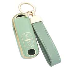2-Button Car Key Shell Keychain Cover Compatible With CX-3, CX-5, CX-7, CX-9, Speed, Miata, MX5 2-Button Remote Key Accessories Premium High-End Key Pouch Unisex - KY21 - View 15