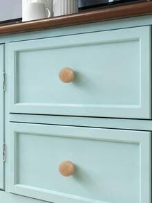 Pegangan Furnitur Kayu Minimalis Modern Warna Kayu Alami Tarikan Laci Lemari Dapur Aksesori Perangkat Keras Furnitur Kayu Solid - pohon beech - View 11