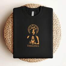 Women's T-Shirt With Print Leila Waddell Aleister Crowley Thelema T-SHIRT With Long Or Short Sleeves - Black - View 3