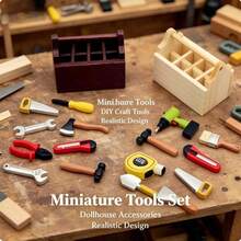Set Peralatan Mini Realistis, Aksesoris Studio Mini Rumah Boneka, Ornamen Dekorasi Buatan Tangan DIY, Barang Koleksi - MultiWarna - View 3