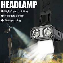 1PC LED Headlight Rechargeable Portable Rotating Hunting Flashlight For Outdoor Camping Fishing Home Lighting - Headlamp - View 3
