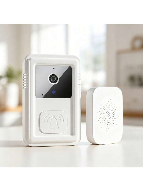 Wireless Video Doorbell With Indoor Chime, 2.4G Wi-Fi Smart Video Doorbell Camera, Two-Way Voice Talk With Voice Changer, Infrared Night Vision Motion Capture, Built-In Rechargeable Battery Home Security Smart Doorbell