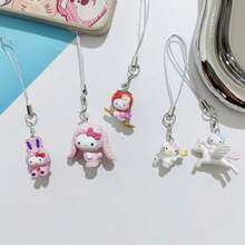 Sanrio Hello Kitty Charms untuk Pembuatan Perhiasan, Liontin Ponsel Stroberi, Aksesori Dekoratif Modis yang Lucu dan Menarik, Hadiah Liburan yang Cocok - Pesona - View 2