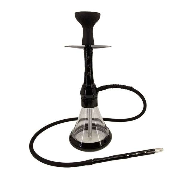 Cachimba árabe, conjunto de cachimba de un solo tubo con estructura roscada y accesorios completos.